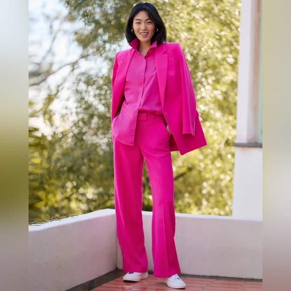 Express One Button Cinched Boyfriend Blazer - Picture 3 of 11